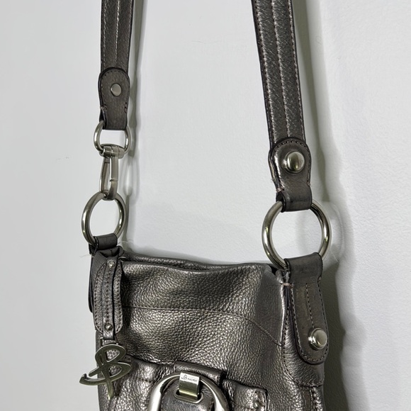 B. Makowsky Silver Crossbody Bag with Adjustable Strap - Picture 11 of 16